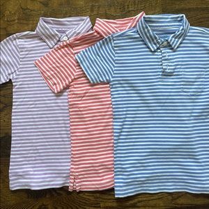 J Crew kids slub cotton polo shirts; size 4-5